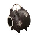 【お買い得】 ヤマ庄陶器 窯肌ブタ蚊やり器 B023‐09