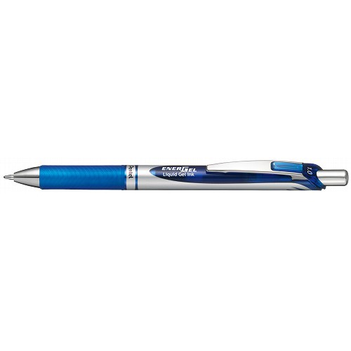 ぺんてる（Pentel）　ノック式エナージェル1.0mm　BL80−C　シルバー軸　青インキ