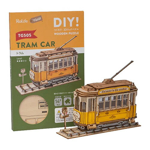 つくるんです　3Dウッドパズル　トラム　TG505