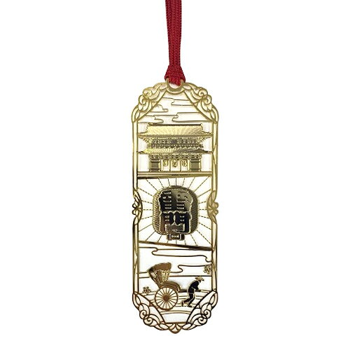 東洋精密工業　金のしおり和柄　D011　雷門と人力車