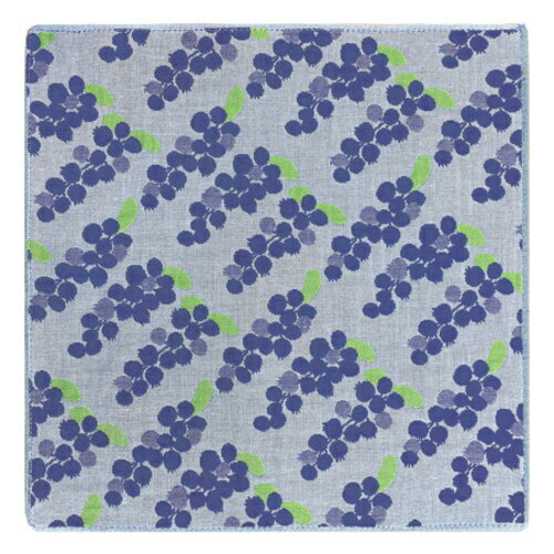 プレーリードッグ（PRAIRIEDOG）　Pocchi　今治タオル　ハンカチ　3重ガーゼ　PC−048　ブルーベリー