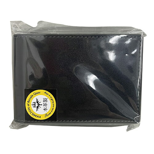 レヴァンクール（Revain　Quer）　ハミルトン　小銭入付き　5面パスケース　HT−2　ブラック×グレー