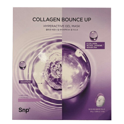 【エントリーで全品ポイント5倍！9月4〜11日まで】エスエヌピー（Snp）　コラーゲン　バウンスUHA　ゲルマスク　4枚入のサムネイル