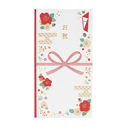 詳細説明【特長】・幅広いお祝いシーンに縁起のいいお花をあしらった華やかなご祝儀袋です。・古くより日本で縁起がいい花とされている、ツバキの花をあしらったデザイン。・立体感のある箔押エンボス加工を施し、華やかな雰囲気に仕上げています。&nbsp;商品仕様（スペック）カラー：赤本体サイズ（約）：縦180mm×横95mm素材：紙付属品：中袋幅広いお祝いシーンに使えるお花のご祝儀袋