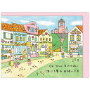 ホールマーク(Hallmark) 誕生お祝い 立体カード タイニー・アニマル・テイル うさぎ 839994 お祝いの街並み