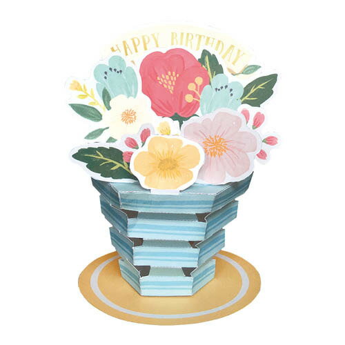 グリーティングライフ（Greeting　Life）　バースデーフラワーポットカード　TK-19　ミックス