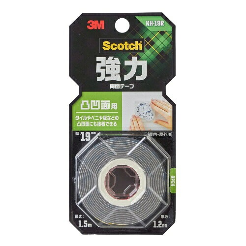 スリーエム（3M）　強力両面テープ　凸凹面用　KH‐19R　19mm×1.5m