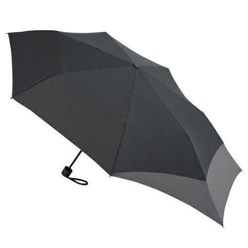 hands＋　バックパックを守れる折傘　59cm　ブラック×グレー│傘・レインウェア・雨具　折りたたみ傘