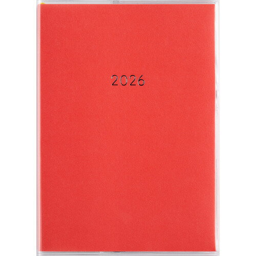 【2026年1月始まり】 高橋書店 ミアクレール コケット4 A6 マンスリーブロック 419 レッド 月曜始まり