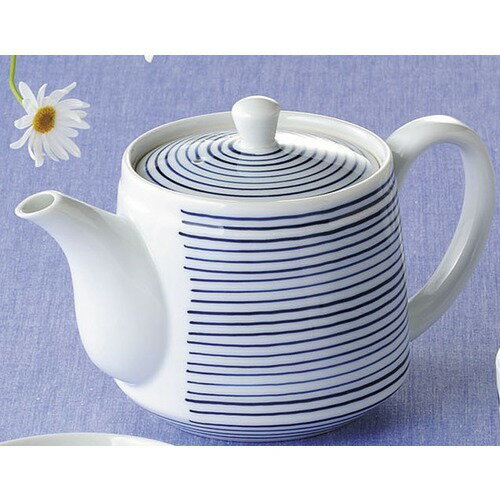 藍花　急須　呉須こま筋　高10．5cm