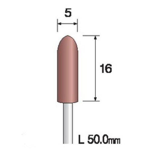 ミニター　軸付ゴム砥石　径2.34　DB1112＃280