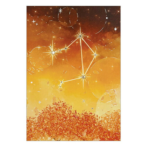 クローズ・ピン　12星座ラインストーンポストカード　天秤座　PC16609