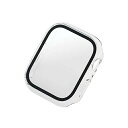 エレコム(ELECOM) AppleWatch45mm用フルカバーケース プレミアムガラス 高透明 AW-21AFCGCR クリア