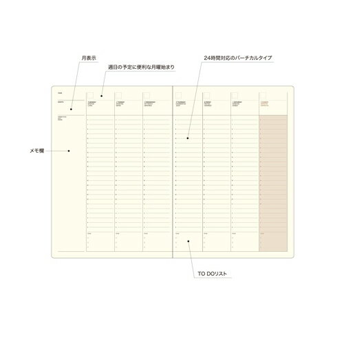 ラコニック（LACONIC）　スタイルノート　Weekly　LGF02 2