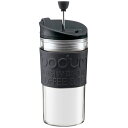 ボダム(bodum) トラベルプレス 携帯用フレンチプレスコーヒーメーカー(マグ用リッド付) 0.35L K11102-01 ブラック