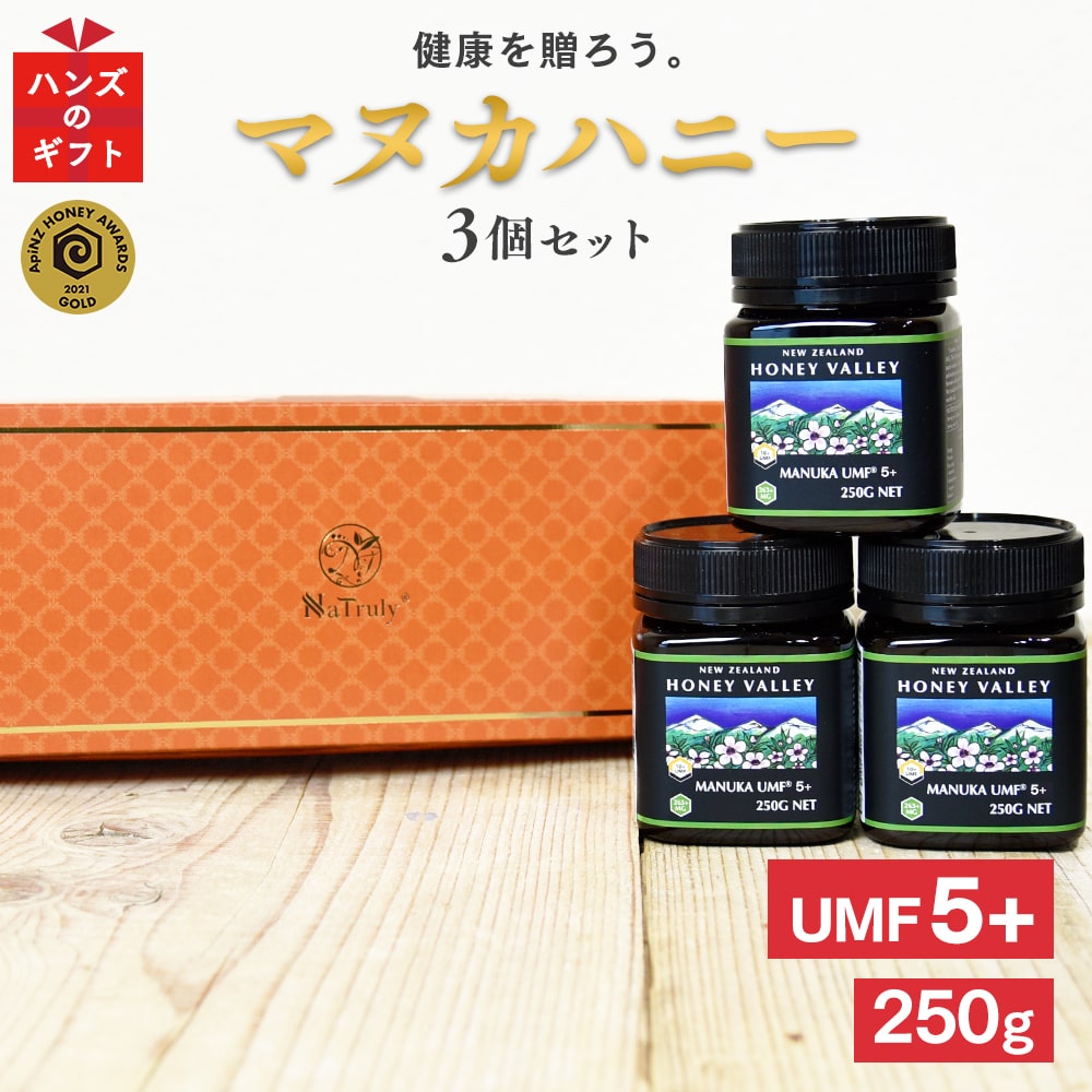 プレゼント ギフト [マヌカハニー UMF5+ 250g 3個セット][アクティブマヌカハニー UMF5+ 250g MGO83～262相当]【ギフ…