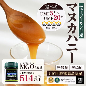 [マヌカハニー][アクティブ マヌカハニーUMF5+ 500g MGO83〜262相当]2個セット 無農薬・無添加ニュージーランド天然蜂蜜/はちみつハニーバレー（100% Pure New Zealand Honey) [HLS_DU][RCP]