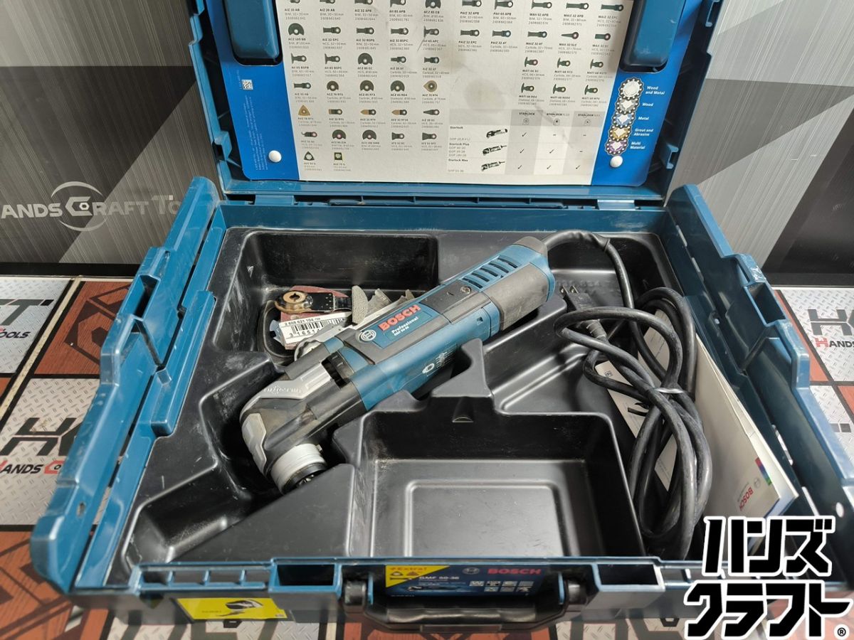 ▲【中古】ボッシュ マルチツール GMF50-36 AC100V ケース/ブレード3枚/サンディン...