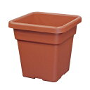 イタリア直輸入 プラスチック植木鉢 正方形 クアドロマキシ Quadro 38cm×38cm×H38cm ブラウン