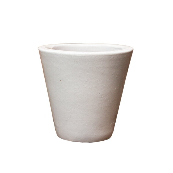 植木鉢 化粧鉢 グレーズド ラウンドポット ホワイト 15×15 （7046464） 送料別 通常配送
