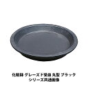 陶器鉢 植木鉢用 皿 受け皿 丸 / グレーズド 受皿 丸型 ブラック 約31cm 黒 陶器鉢用 受皿 鉢皿 円形 園芸 ガーデニング 7047070 送料別 通常配送