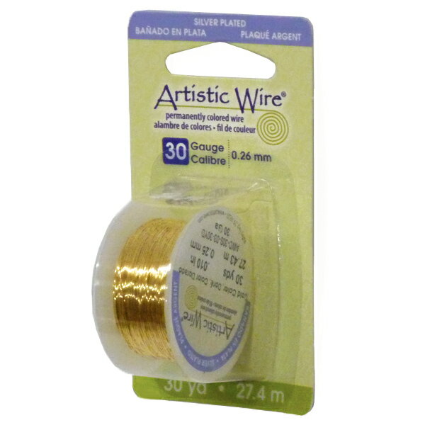 Artistic Wire アーティスティックワイヤー ゴールド #30（太さ0.25mm） 27.4m巻 30S-03-30YD （8152250）送料別 通常配送