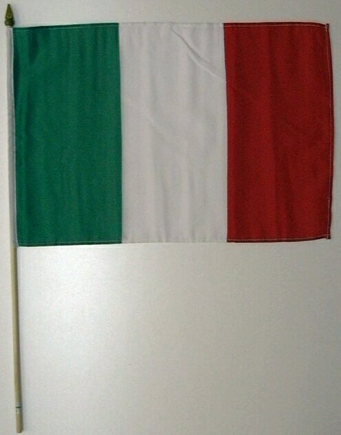 国旗 イタリア 棒付き小サイズ 旗：30cm×45cm 棒の長さ：60cm （6662390）送料別 ...