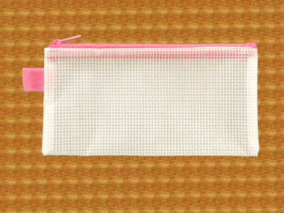 ファスナーケース ケース ポーチ / メッシュケース ペンケースサイズ ピンク 約 20cm×10cm 筆箱 取寄せ商品 1666355 送料別 通常配送