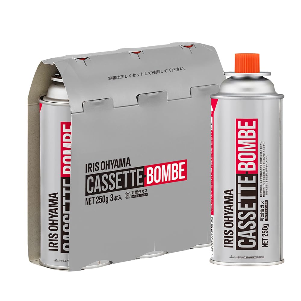 アイリスオーヤマ カセットボンベ 250g×3本入 カセットコンロ ガス キャンプ アウトドア 防災 備蓄 ローリングストック 長持ち 高火力 IGB-250B