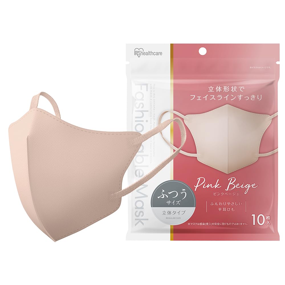 [�����ꥹ�������] FASHIONABLE MASK Ω�� �դĤ������� 10���� RN-FA10SPB �ԥ󥯥١����� �ԥ󥯥١����� 10��