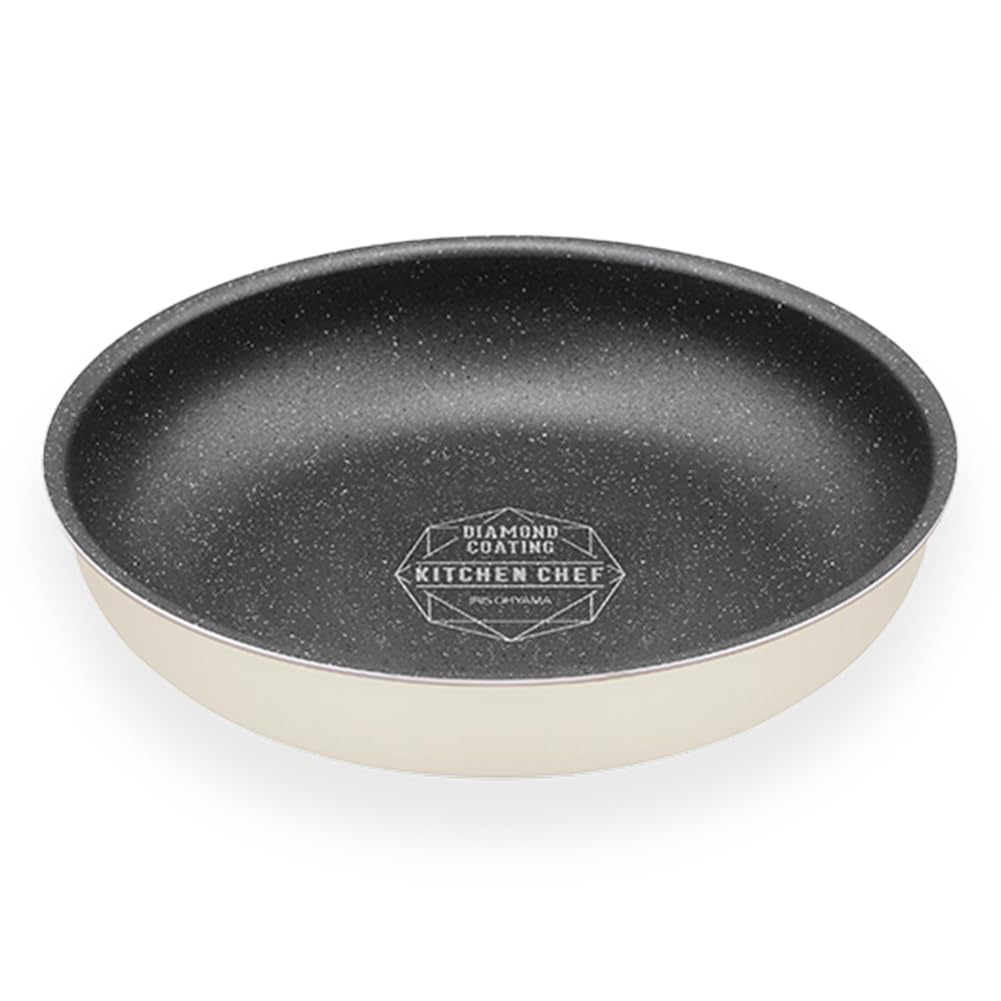 アイリスオーヤマ フライパン 28cm IH&ガス火対応 ダイヤモンドコートパン 耐摩耗性試験50万回クリア 取っ手の取れるフライパン お手入れ簡単 アイボリーDCI-T28F アイボリー フライパン 28cm アイボリー