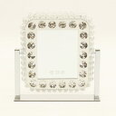 HIRO ヒロ ダイヤモンドミラー 四角 HCDL-DMS001 | 女優ミラー メイクミラー スタンド 化粧 鏡 角型 卓上 LED ライト 電球 ドレッサー...