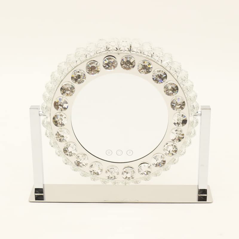 HIRO ヒロ ダイヤモンドミラー　丸型 HCDL-DMM001 | 女優ミラー 卓上鏡 メイクミラー スタンド 化粧 鏡..