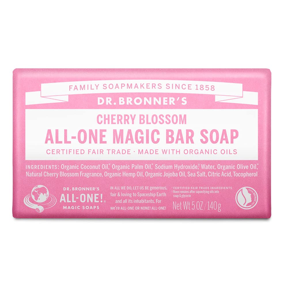 Dr.Bronner's ドクターブロナー マジックソープバー オーガニック 固形せっけん CH (チェリーブロッサム) 25010600 | オールインワンソープ オリーブ油 ホホバオイル 保湿成分 香り ハンドメイドソープ スキンケア バスアイテム ボディウォッシュ フェイスケア