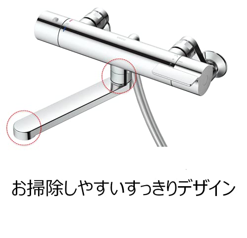 【アウトレット】新品 TOTO 浴室用 壁付サーモスタット混合栓 シャワーヘッド無し 一般地向け シルバー TBY1408JV 2