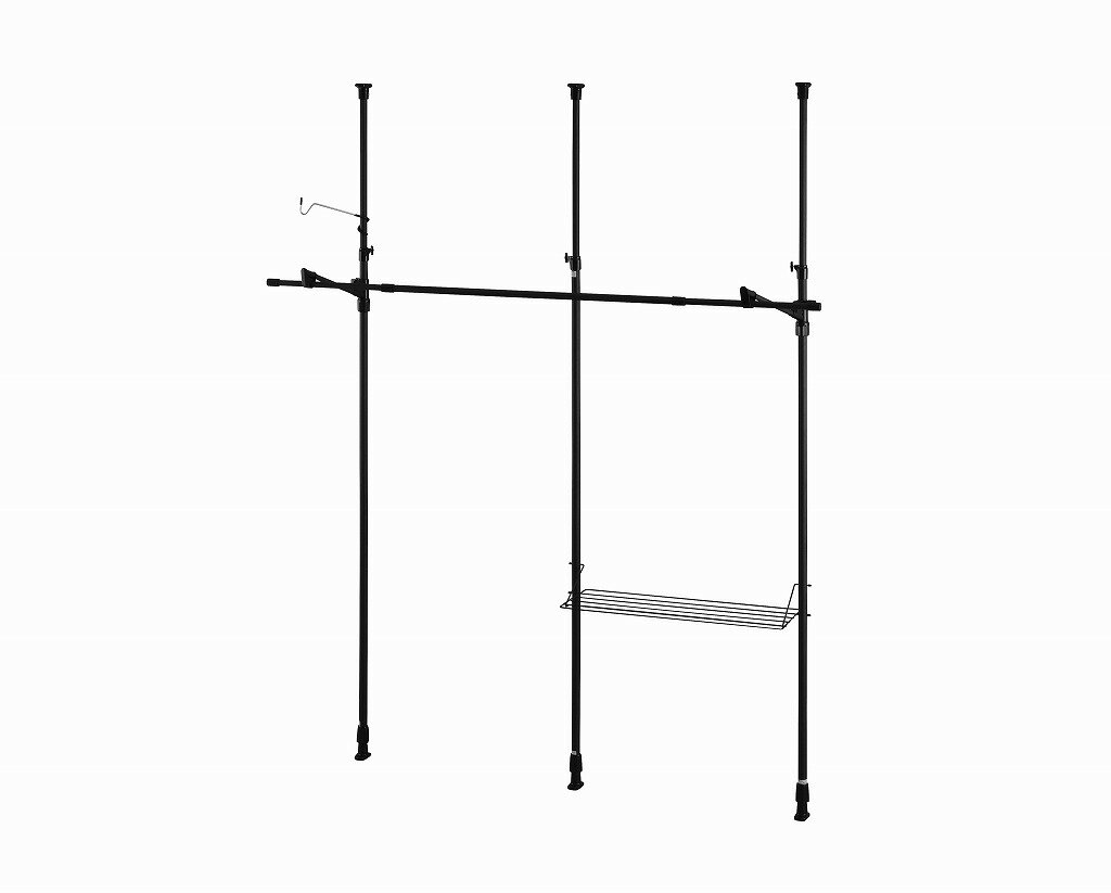 アイリスオーヤマ 【穴をあけないから賃貸でも使用可能】 窓を開けるだけ 外に干さずに乾かせる つっぱり物干し 窓枠洗濯物干し 約4人用 簡単設置 幅約110~1...