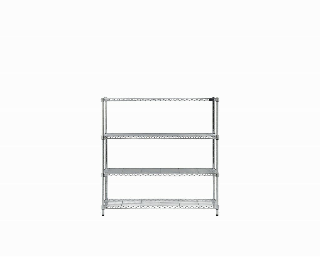 乐天商城 - アイリスオーヤマ ラック メタルラック本体 4段 防サビ加工 幅120×奥行46×高さ120cm ポール径25mm MR-1212 IRIS OHYAMA