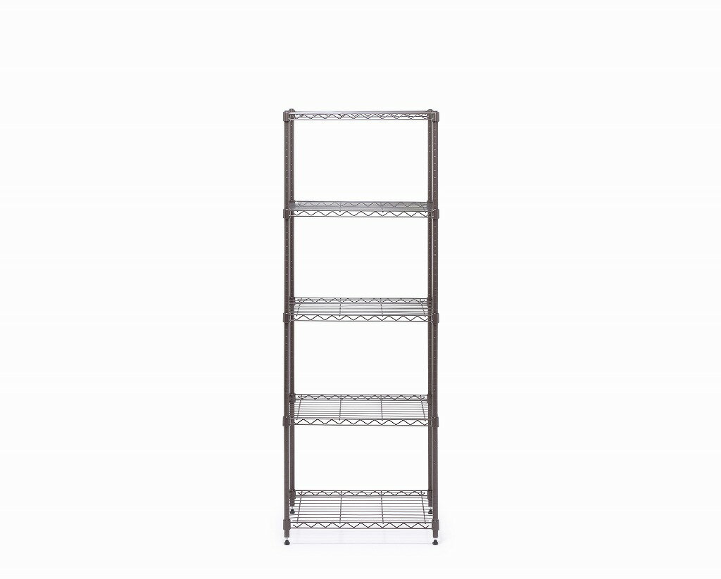 アイリスオーヤマ カラーメタルラック 本体 55cm幅 5段 ポール径19mm 幅55×奥行35×高さ160cm ブラウン CMM-55165 IRIS OHYAMA