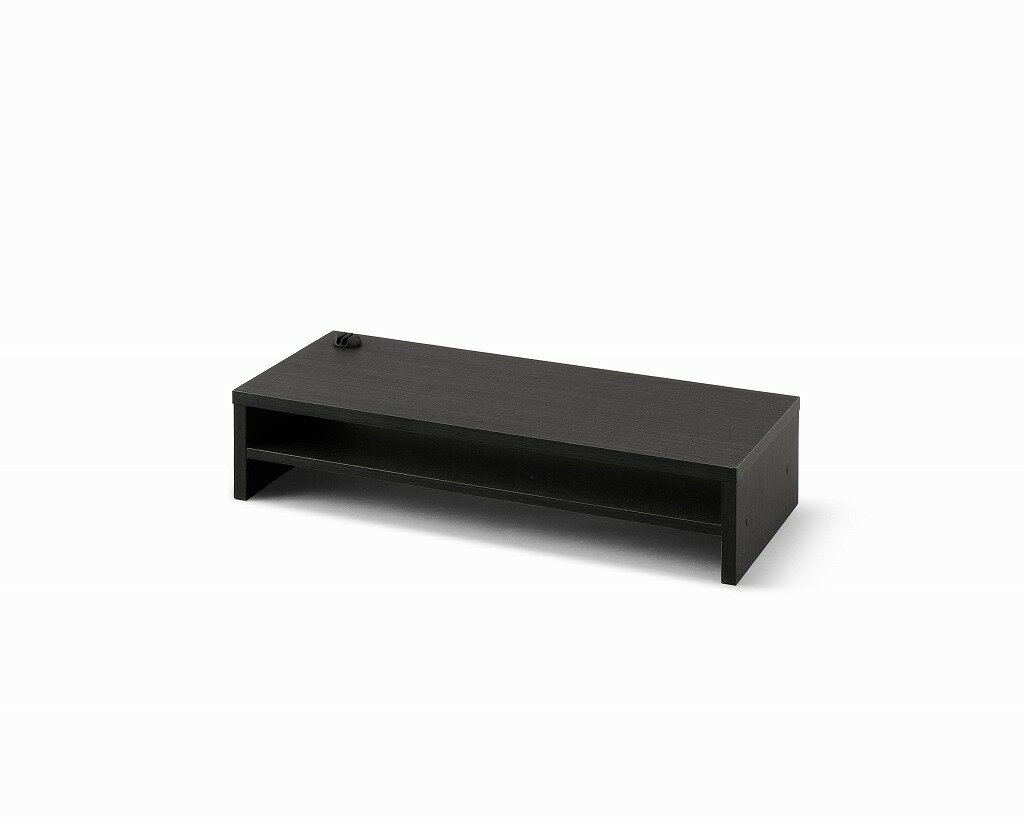 乐天商城 - アイリスオーヤマ モニター台 幅59cm 収納棚付き キーボード収納 マウス収納 ブラック MNS-590T-BO IRIS OHYAMA