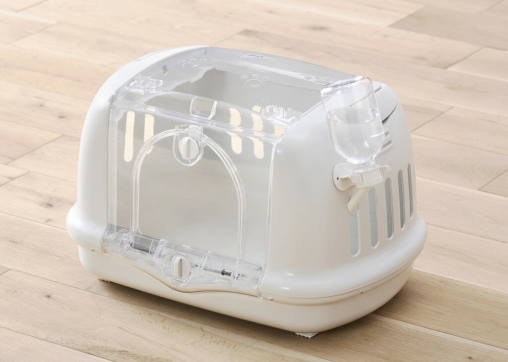 HandY Online Storeのアイリスオーヤマ 犬 猫 キャリー ペットハウス&キャリー 中が見える アイボリー P-HC480 IRIS OHYAMA｜アングル2