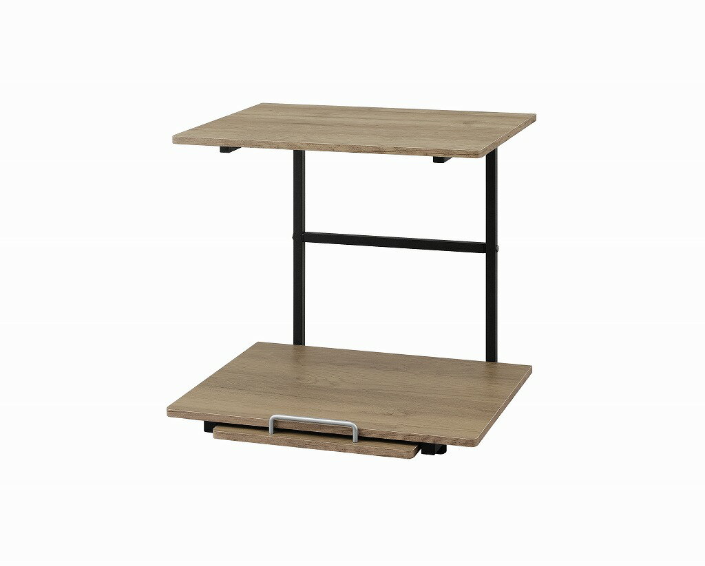 アイリスオーヤマ 冷蔵庫上ラック レンジラック 幅47.4cm×奥行43.4~67.1cm×高さ47.2cm ブラック/アッシュブラウン RUR-480R IRIS OHYAMA