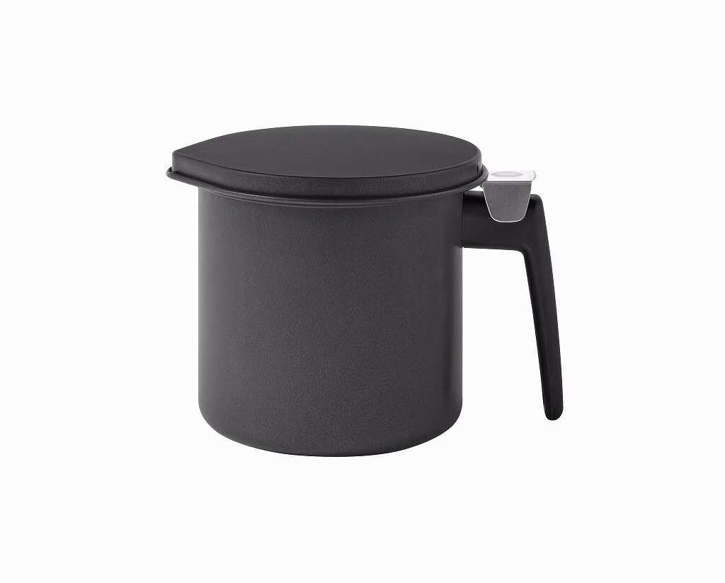 アイリスオーヤマ オイルポット 活性炭 800ml カートリッジ1個付 ブラック H-OP800 IRIS OHYAMA