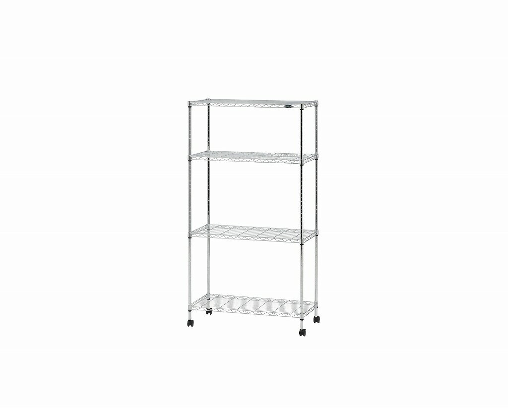 Rakuten - アイリスオーヤマ メタルラック本体 4段 キャスター付き 幅80×奥行35×高さ149cm ポール径19mm メタルミニ MTO-8015C IRIS OHYAMA