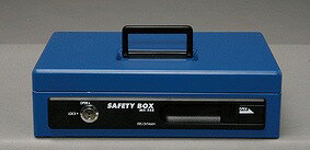 アイリスオーヤマ 金庫 手提げ金庫 A5 スリム ダブルトレー ブルー SBX-A5S IRIS OHYAMA