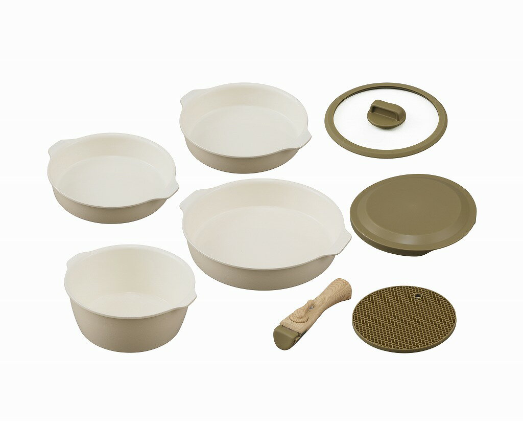 アイリスオーヤマ フライパンセット お皿になる 8点セット ガス火&IH対応 セラミックコーティング DPAN..