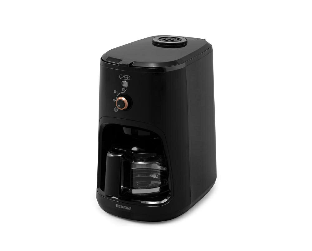 アイリスオーヤマ コーヒーメーカー 幅約17.7×奥行約28.6×高さ約29.2cm 600ml 全自動 メッシュフィルター 紙フィルター不要 モード3段階 計量スプーン付き ブラック BLIAC-A600-B IRIS OHYAMA