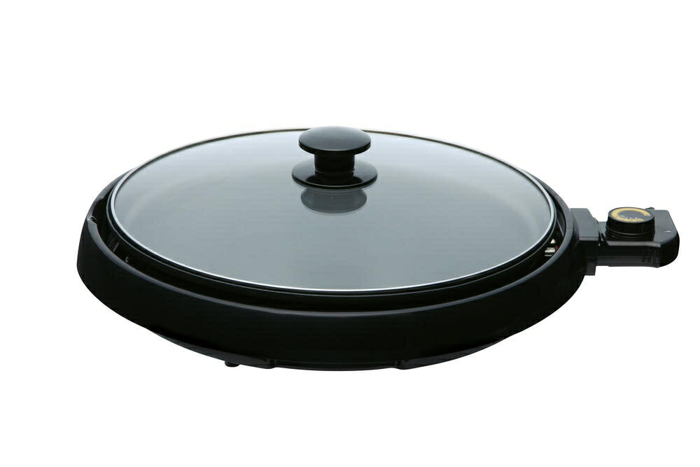 アイリスオーヤマ ホットプレート 幅約45.5×奥行約38.5×高さ約12.8cm 1300W ガラス 温度調節 着脱式 丸..