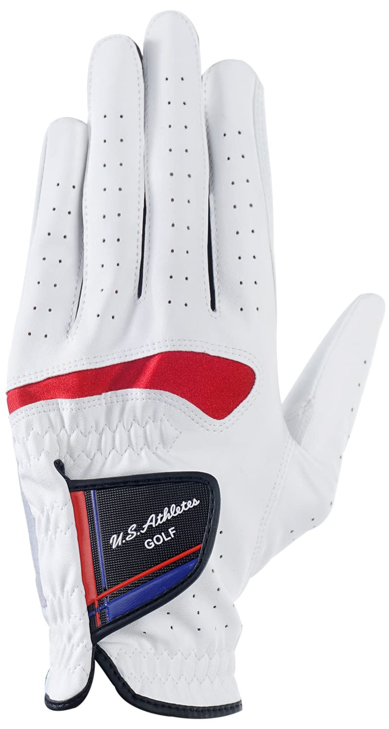 U.S.Athletesのメンズ用ゴルフグローブ USGL-3653（左手用/ホワイト/Sサイズ 21-22cm）は、ゴルフを快適に楽しむための機能性を追求したハイブリッドモデルです。 このグローブは全天候型設計となっており、天候に左右され...