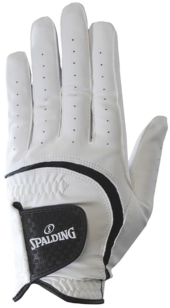 SPALDING(スポルディング) ゴルフグローブ メンズ 左手用 ホワイト Mサイズ SPGL-3656