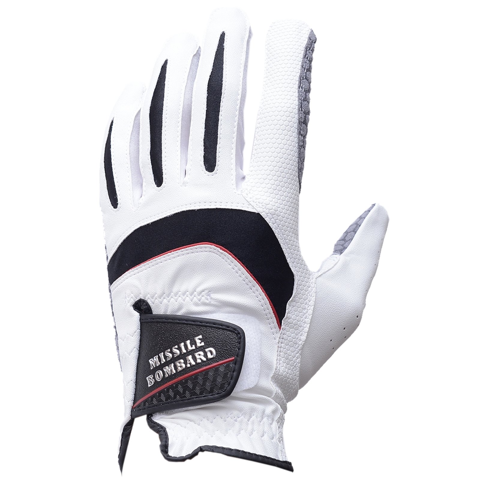 LEZAX(レザックス) ゴルフグローブ Missile Bombard 非公認 シリコン樹脂加工グリップ力UP 合成皮革手..
